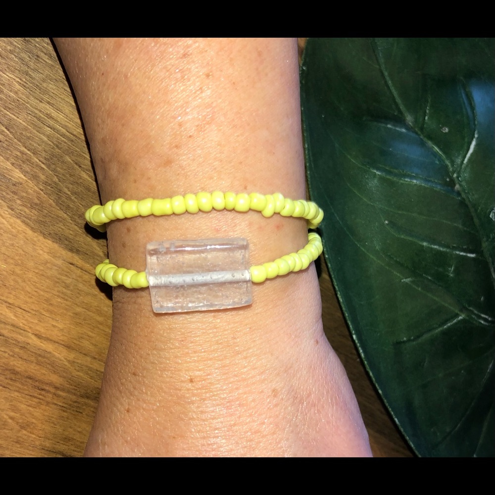 Neon Yellow Stackable Bracelet - Picture 3 of 3